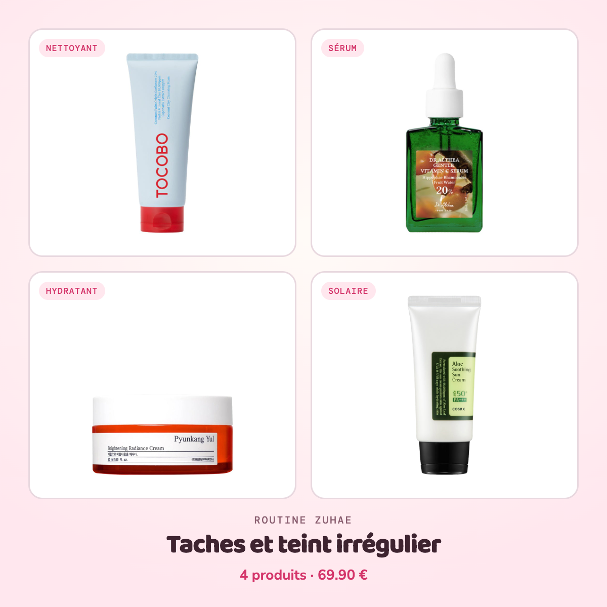 Zuhae Routine taches et teint