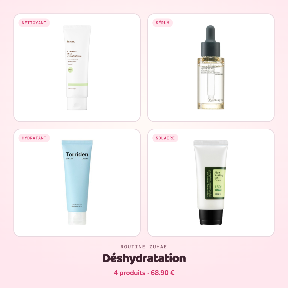 Zuhae Routine peau déshydratée